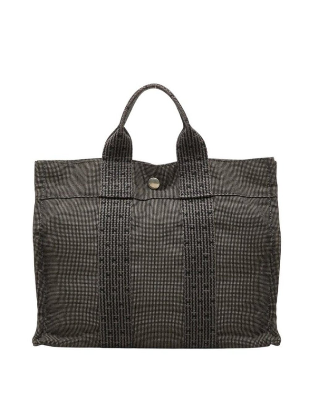 Hermes Herline Tote Bag PM Gray Canvas